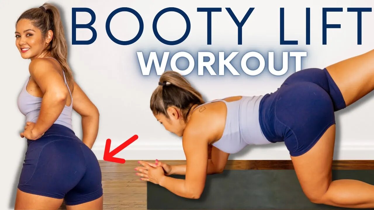 Glute & Booty Butt Lift Workout, At Home NO Equipment with Jessica 🍑