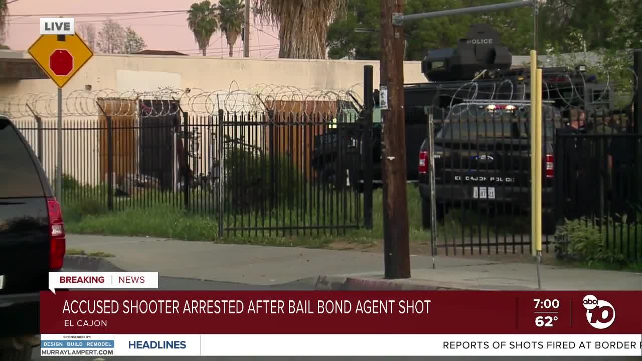 Bail bond agent shot at abandoned building in El Cajon