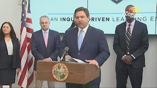 Florida Gov. Ron DeSantis discusses COVID-19 student quarantines