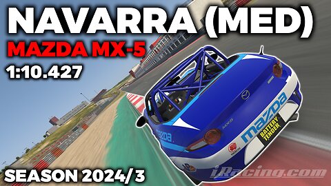 iRacing Guide MX-5 Circuito de Navarra Medium - Hot Lap + Setup - 1:10,427