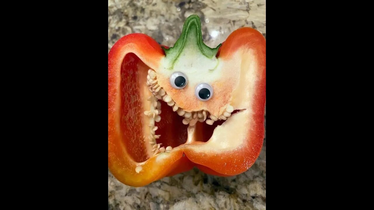 Googly Eyed Chopped Peppers *CAPTIONED* (52021B)