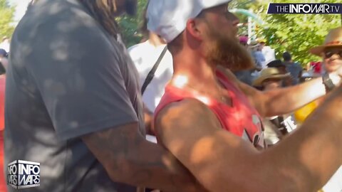 Reporter Assaulted By Psycho Liberals At Abortion Celebration In Public Texas Park