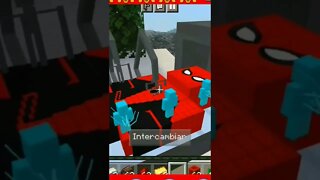 SPIDER MAN NO MINECRAFT 😱😱😱😱😱😱😱😱😱😱😱#shorts #spiderman #viral #minecraft