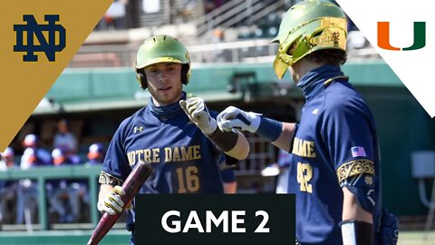 #14 Notre Dame vs #9 Miami Highlights (GAME 2) | 2022 College Baseball Highlights