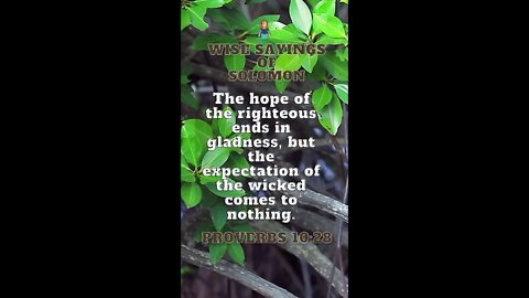 Proverbs 10:28 | Wise Sayings of Solomon