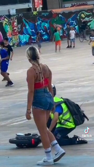 He almost hit her 🤯