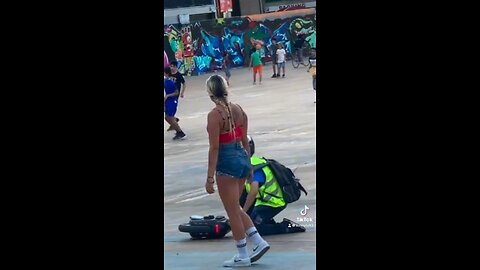 He almost hit her 🤯