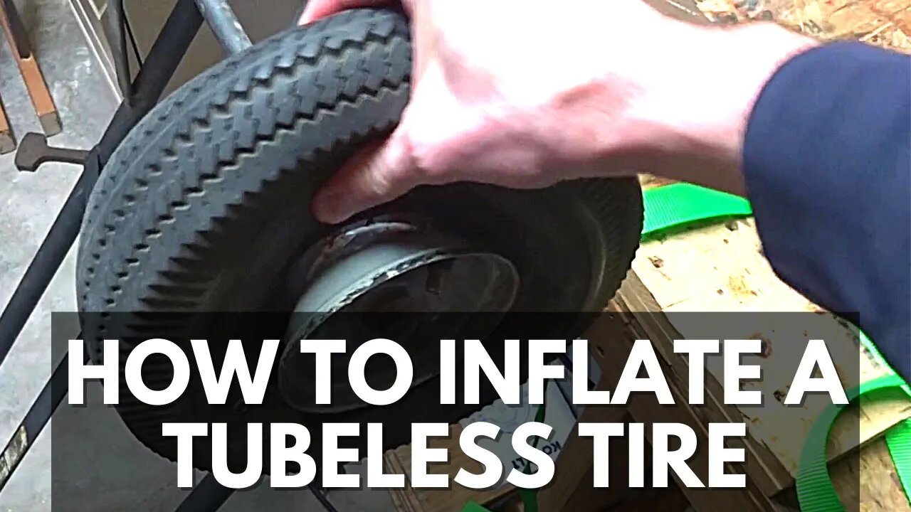 How to Inflate a Tubeless Tire on the Rim | Hand truck, Snowblower, Lawn Mower, Tractor