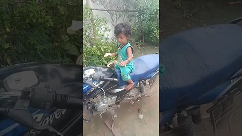 #my son trying to make a stunt on my bike #shorts #viral
