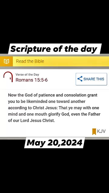 05/20/24 Scripture of the day