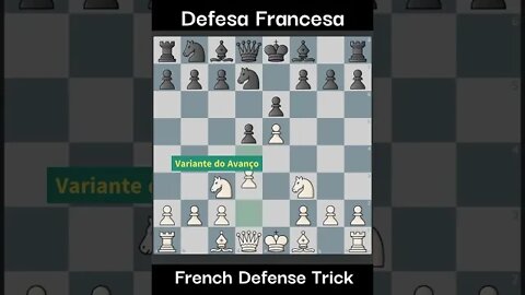 ROQUE NA DEFESA FRANCESA CUIDADO CILADA #chess #xadrez #viral