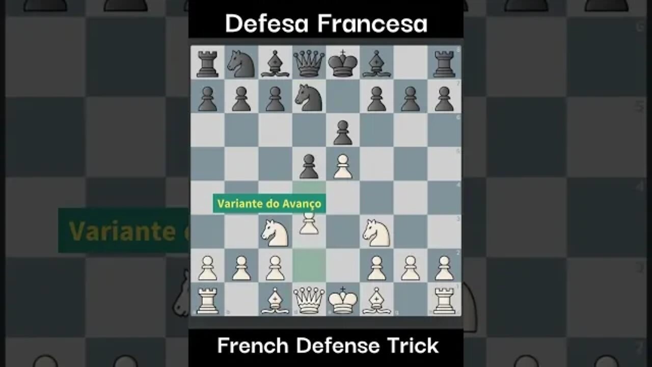 ROQUE NA DEFESA FRANCESA CUIDADO CILADA #chess #xadrez #viral