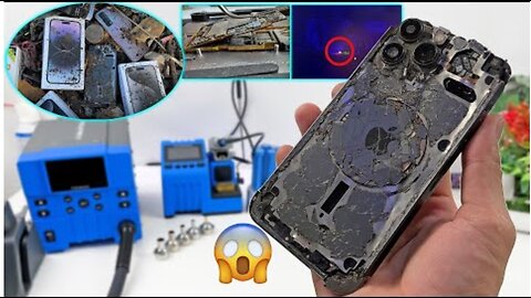 How i Restore Destroyed iPhone 13 Pro Max with New Set Motherboard Repair Tools
