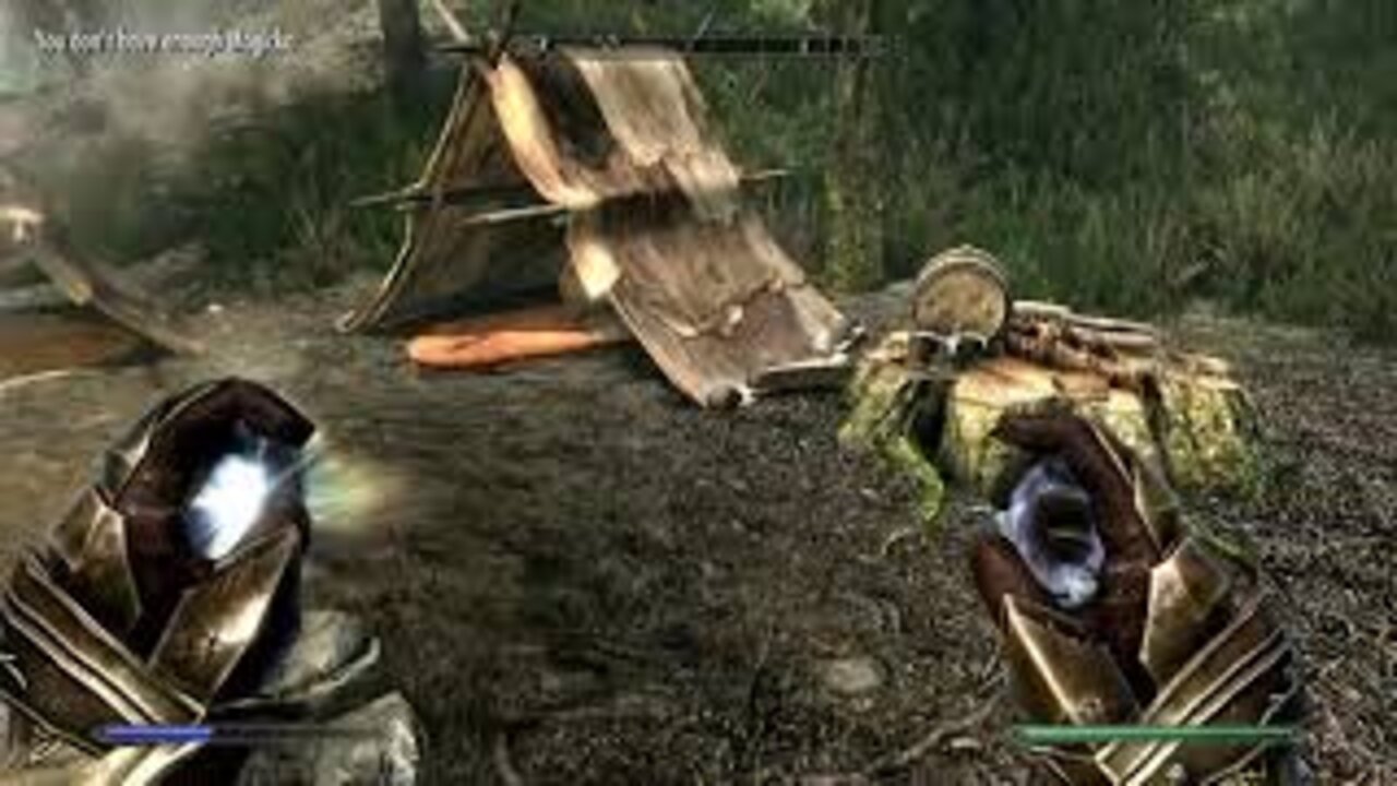 Skyrim Survival Building a house with my bare hands