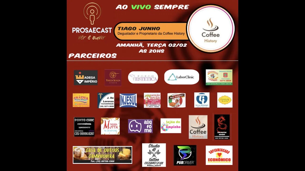 Prosaecast #044 Com Tiago Junho proprietário e degustador da History Coffee