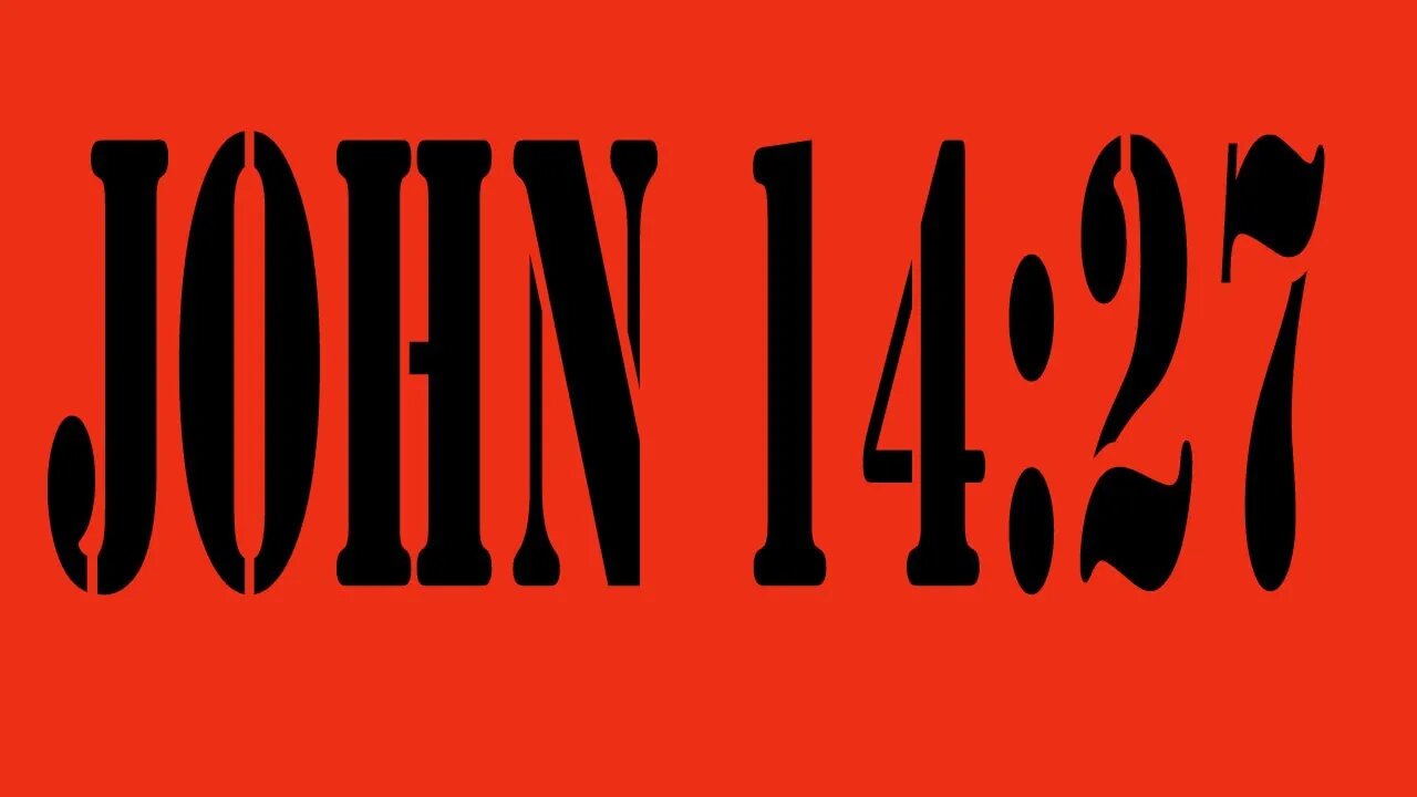 Verse of the Week| John 14:27