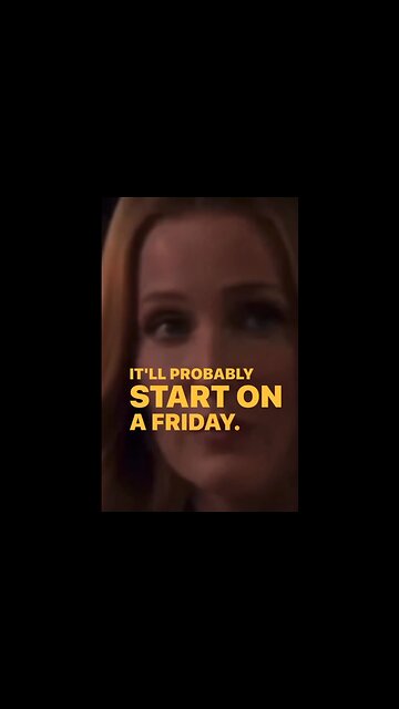 Predictive Programming ... It'll probably START on a FRIDAY!