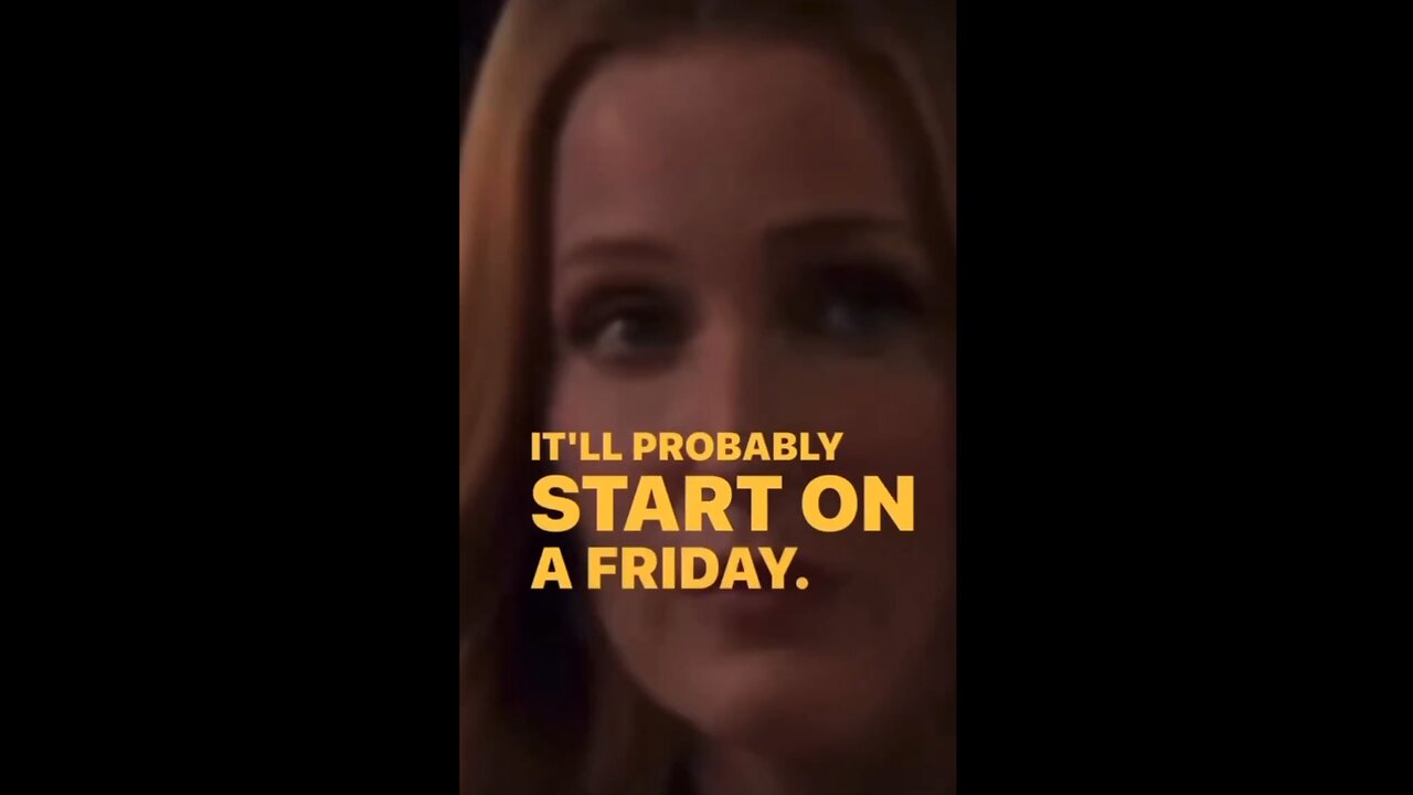 Predictive Programming ... It'll probably START on a FRIDAY!
