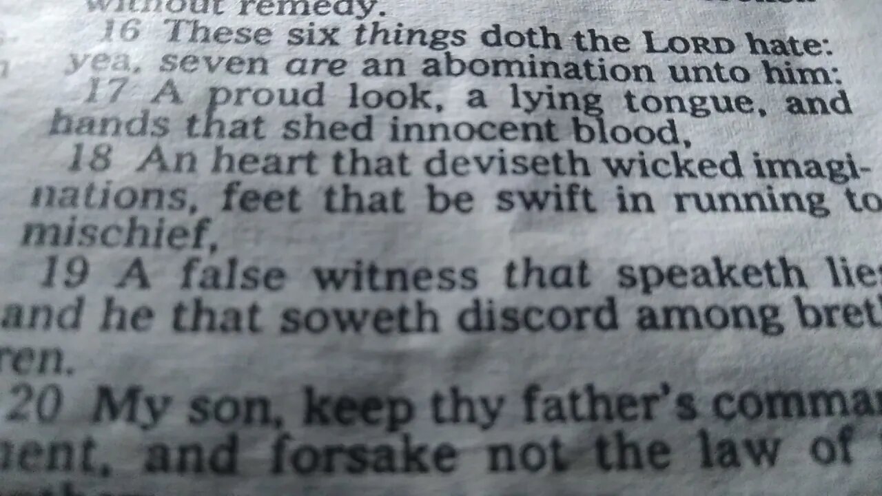 Proverbs 6:16-19 KJV