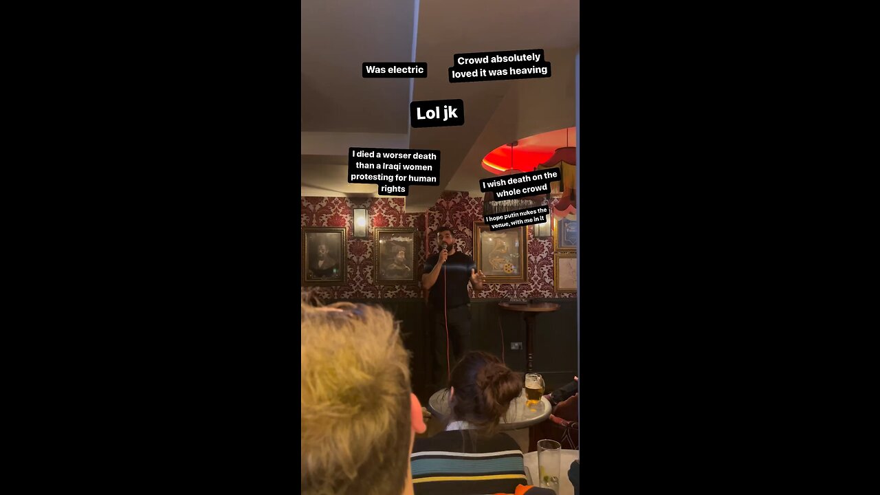 BRITISH COMEDIAN GETS BANNED FROM VENUE