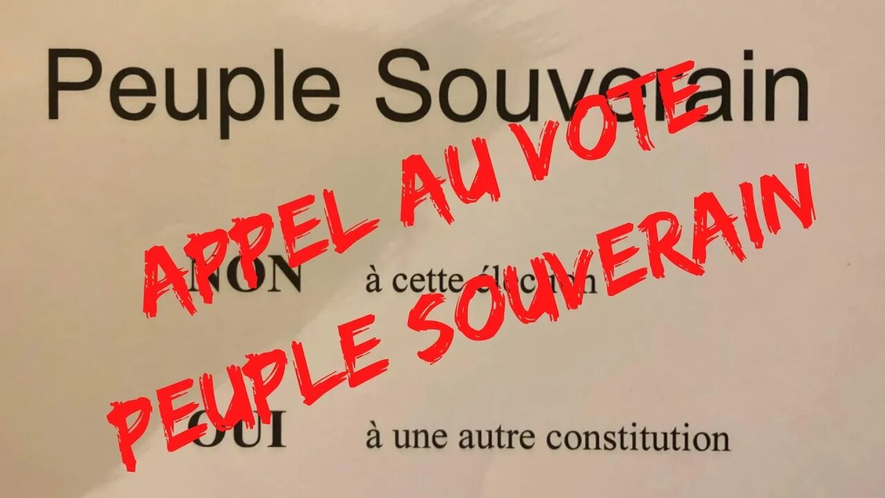Appels au vote " Peuple souverain "