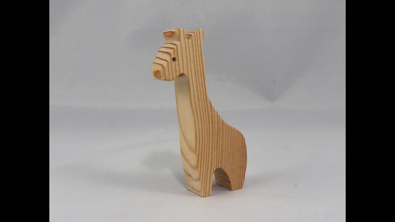 Wood Toy Giraffe Cutout, Handmade, Unfinished, Unpainted 1324607979