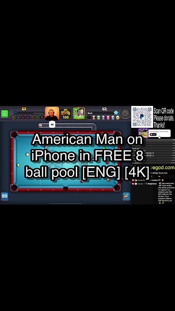 American Man on iPhone in FREE 8 ball pool [ENG] [4K] 🎱🎱🎱 8 Ball Pool 🎱🎱🎱
