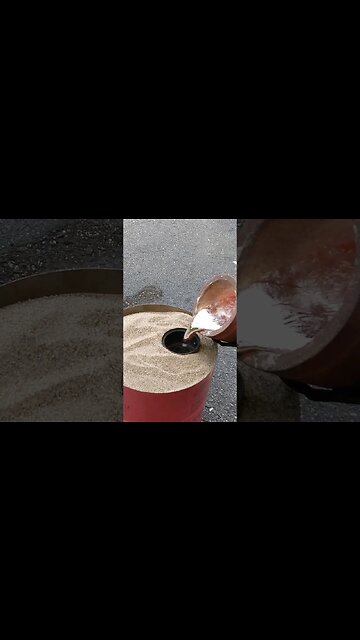Metal Casting with Liquid Aluminum #shorts #shortsfeed #aluminum