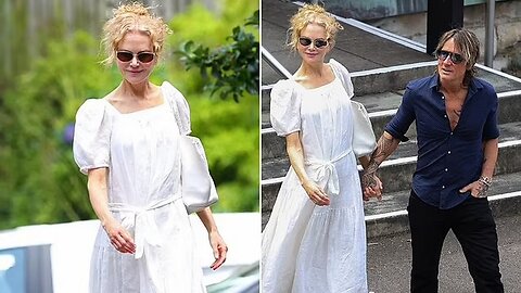 "Nicole Kidman in White at Church"