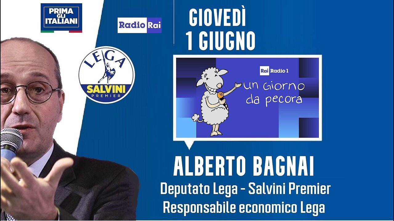 🔴 On. Alberto Bagnai a "un giorno da pecora" su Radio1 Rai (01/06/2023)