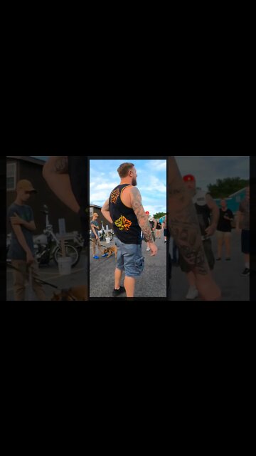 messing with a bunch of bikers on my electric unicycle