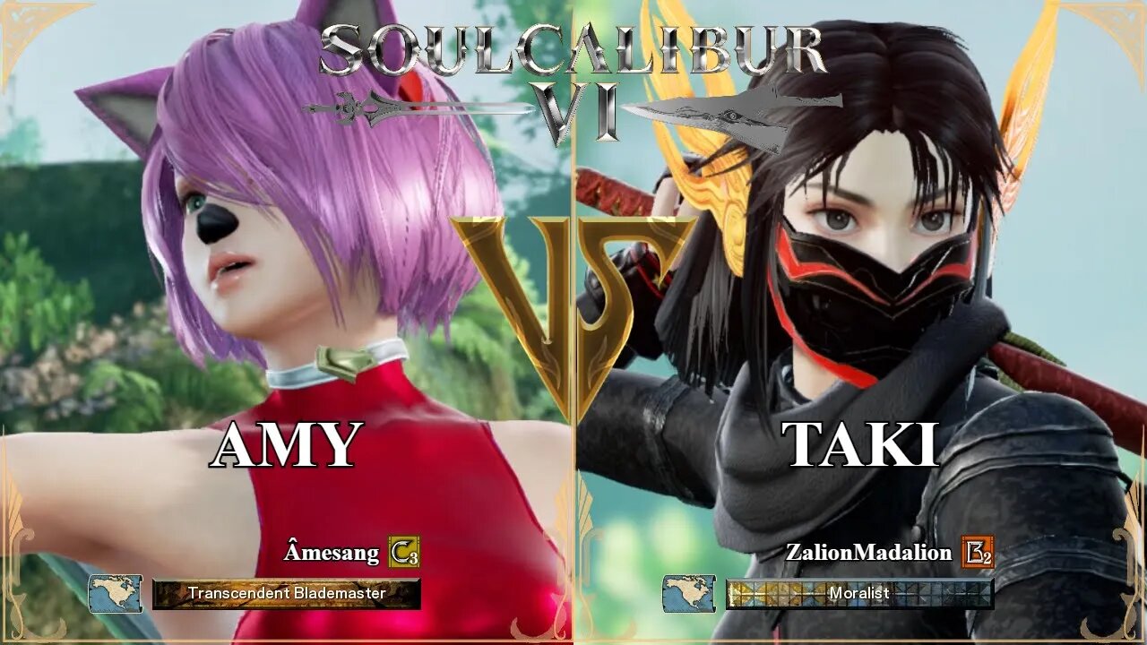 Amy (Âmesang) VS Taki (ZalionMadalion) (SoulCalibur™ VI: Online)