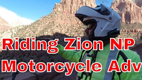 Riding Zion National Park on Motorcycle 2020