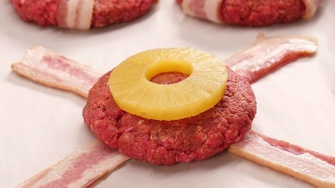 Bacon-Wrapped Pineapple Burger