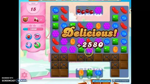 Candy Crush Level 1056 Audio Talkthrough, 2 Stars 0 Boosters