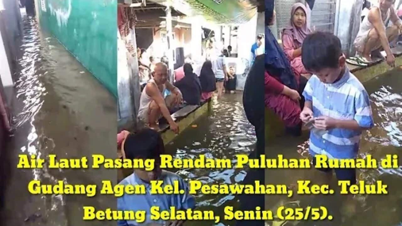 Air Laut Naik di Gudang Agen Pesawahan Teluk Betung Selatan Bandarlampung