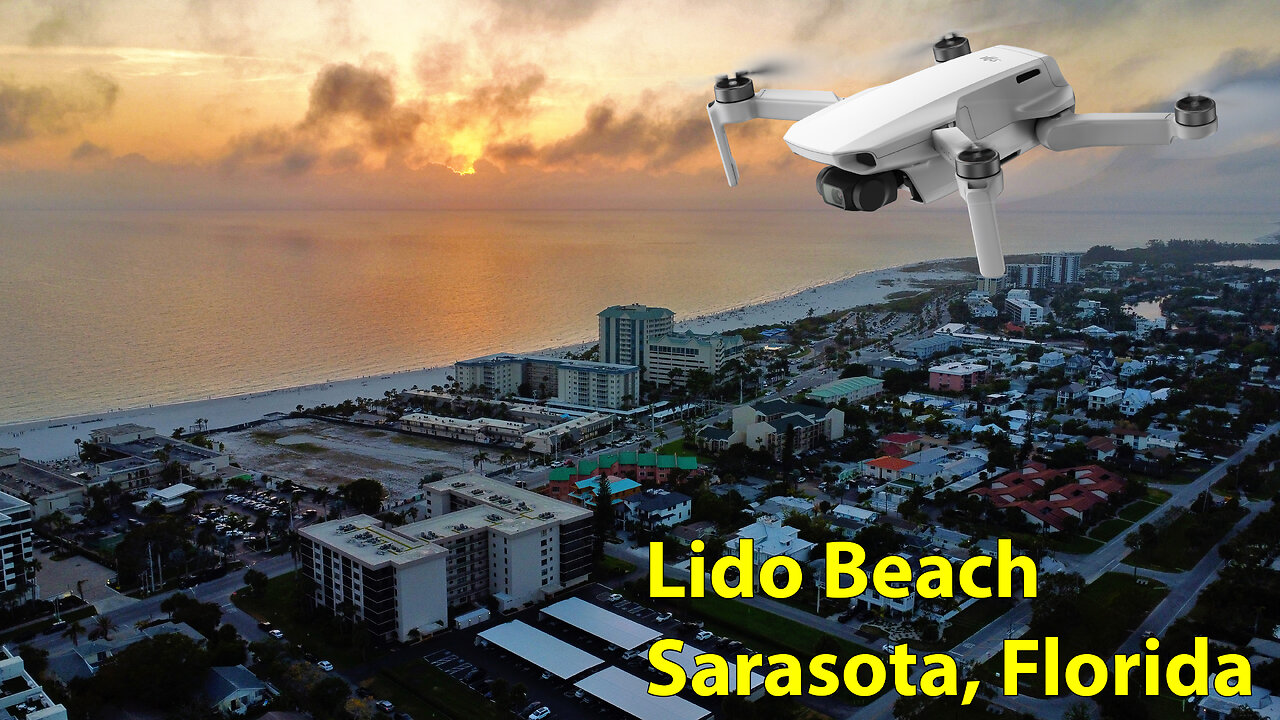 Lido Beach, Sarasota - drone fly over