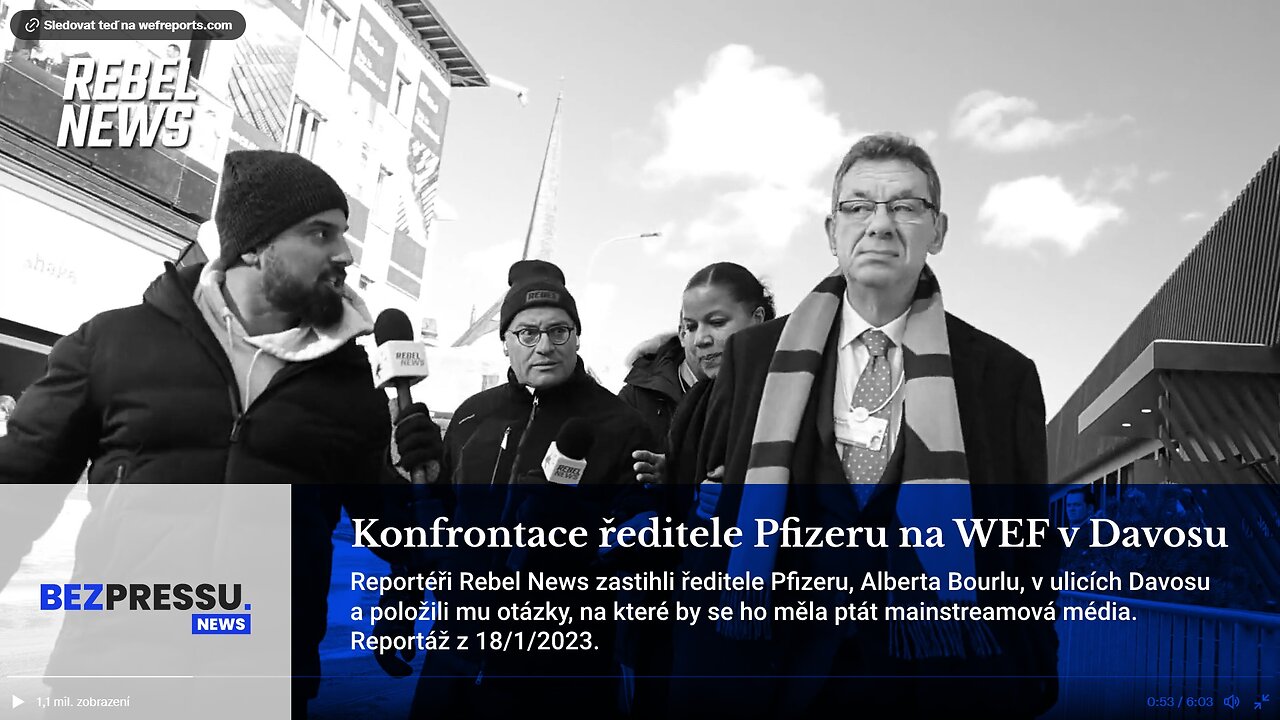 Konfrontace ředitele Pfizeru na WEF v Davosu