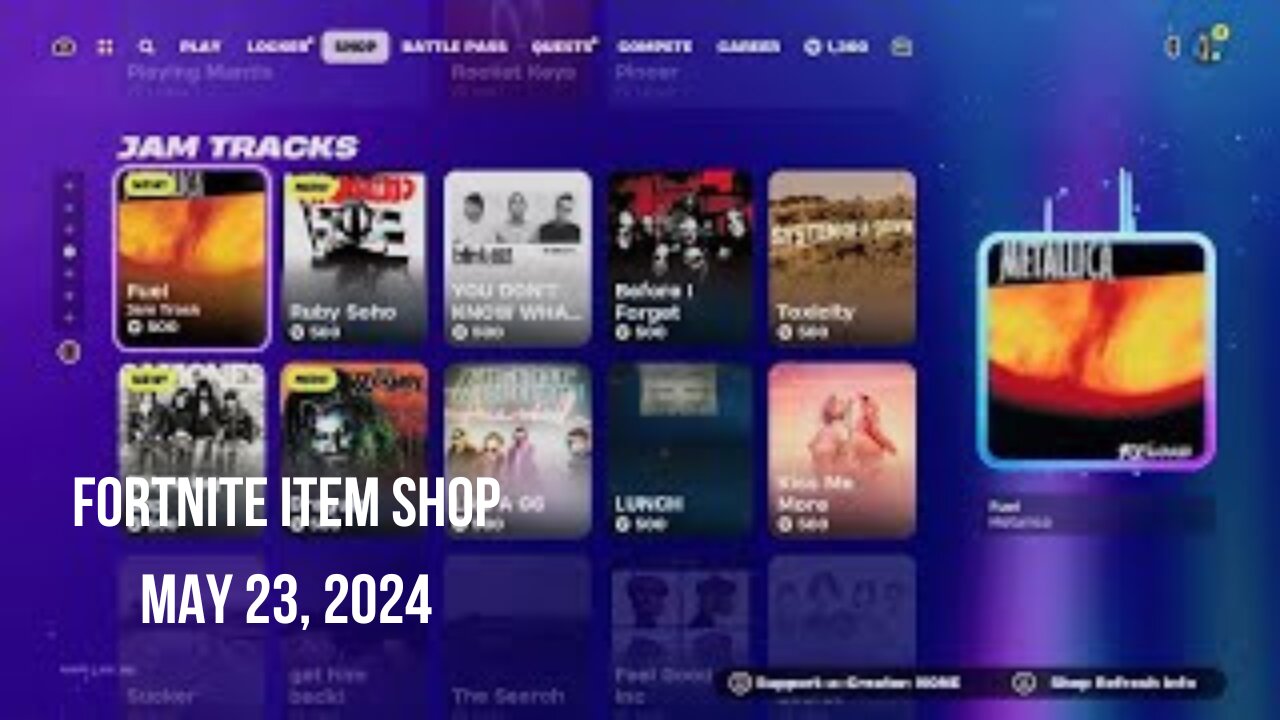 Fortnite Item Shop|May 23, 2024(*New* Jam Tracks & Emote)