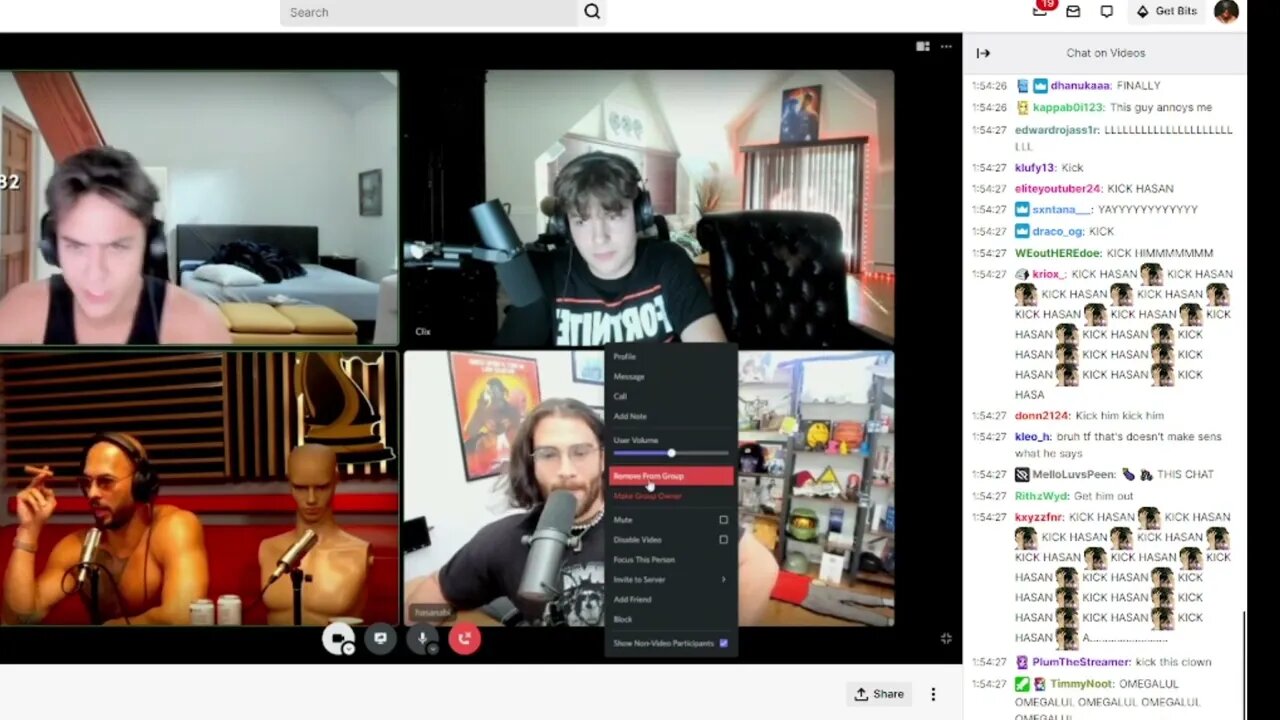 hasanabi the most braindamaged far left communist influencer that exists gets kicked out by the chat