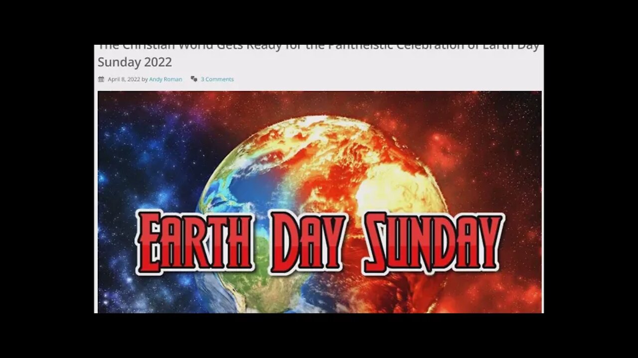 Advent Messenger: The Christian World Gets Ready for the Pantheistic Celebration of Earth Day Sunday