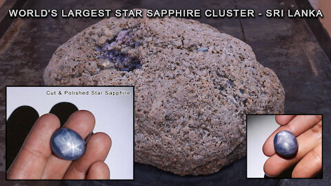 World's Largest Star Sapphire Cluster - Sri Lanka