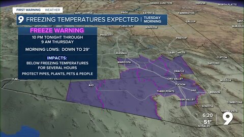 Cold temperatures slow to move out of Arizona