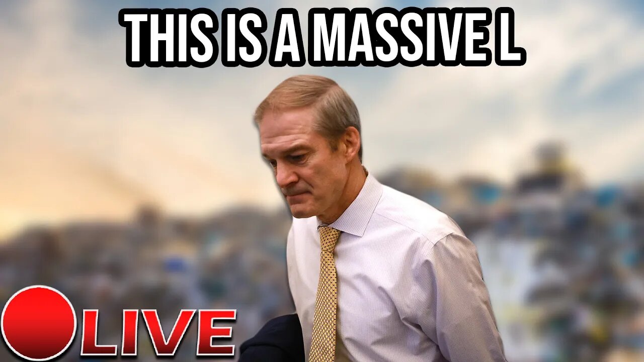 Emergency Stream: Jim Jordan Has Dropped Out!