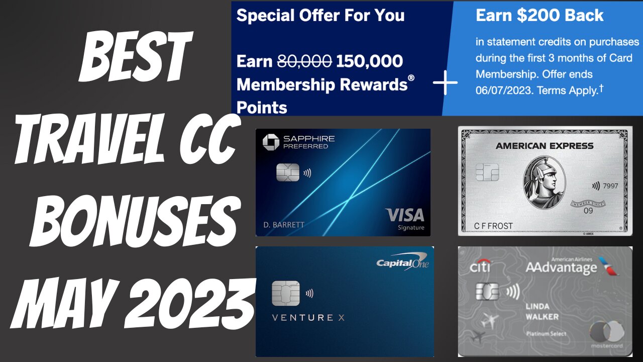 Best Travel Credit Card Bonuses | May 2023