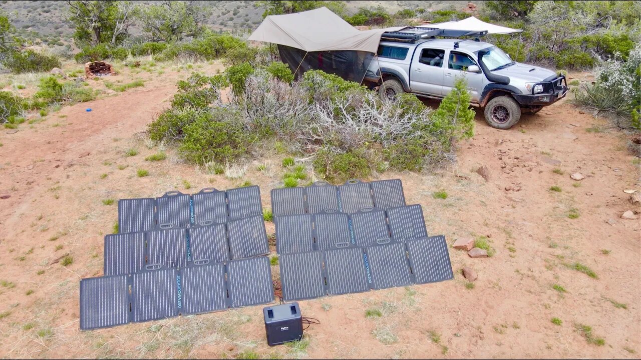 Live From Inside The Topper! Cooking Dinner, Sierra, & BigBlue Tech Cellpowa2500 Solar Power Station