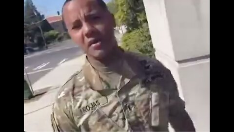 US soldier defends Asian lady from a "racist"