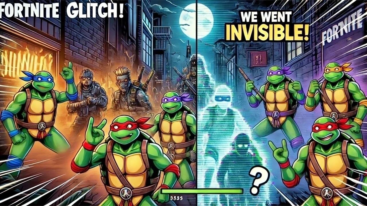 Fortnite TMNT Mode Glitch Made Us Completely INVISIBLE!