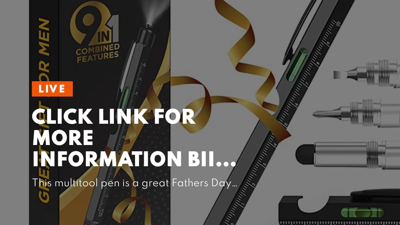 Click link for more information BIIB Dad Gifts for Men, 9 in 1 Multitool Pen Fathers Day Gift f...