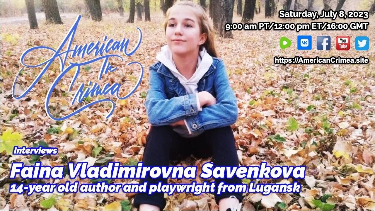 Faina Savenkova, Young Author and Playwright from Lugansk